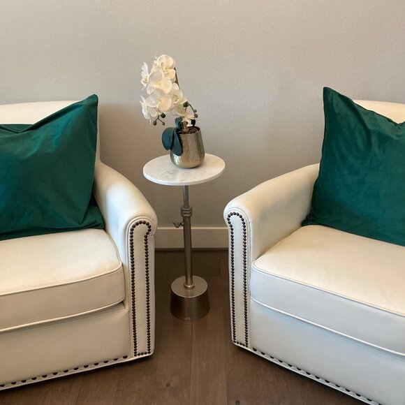 Dezene Emerald Green Velvet Throw Set Pillow Covers Large 25x25 Inch Christmas - Picture 3 of 11